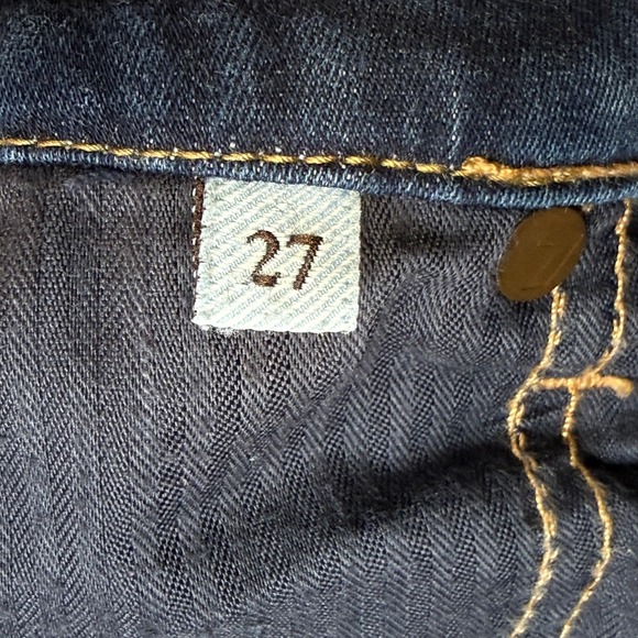 7 For All Mankind The Skinny Jeans Womens 27 Dark Wash Indigo Low Rise Denim - Picture 6 of 10